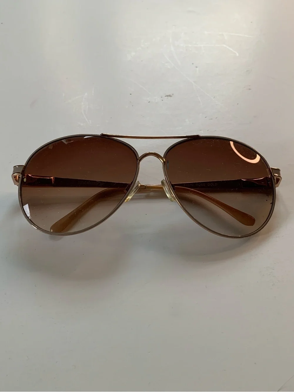 Aviator Sunglasses with Brown Gradient Lenses